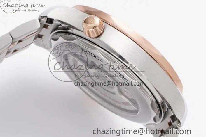 1218 UrbanChic Seamaster Diver 300M SS RG Black Ceramic Bezel JVSF 1:1 Best Edition Black Dial on SS RG Bracelet A 7786